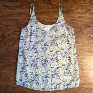CAbi Floral Print Spaghetti Strap Top Floral Print Size Small